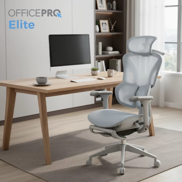 Фото - Кресло офисное OfficePro Elite OC950GLB Gray/Light Blue